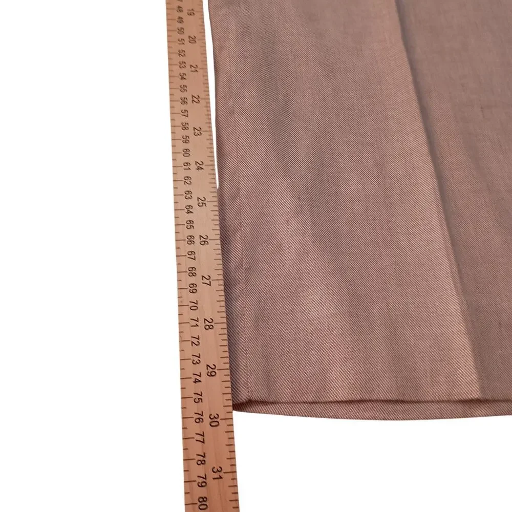 Banana Republic Linen Blend Pants High Waisted Sash Belt Front Pockets Ladies 10